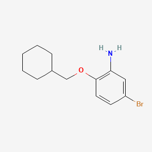 molecular formula C13H18BrNO B1328418 5-Bromo-2-(cyclohexylmethoxy)phenylamine CAS No. 946664-78-4