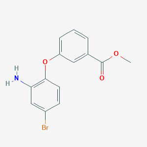 molecular formula C14H12BrNO3 B1328445 Methyl 3-(2-amino-4-bromophenoxy)benzoate CAS No. 946743-51-7