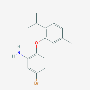 molecular formula C16H18BrNO B1328451 5-Bromo-2-(2-isopropyl-5-methylphenoxy)aniline CAS No. 946786-80-7