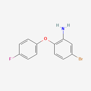 molecular formula C12H9BrFNO B1328452 5-Bromo-2-(4-fluorophenoxy)aniline CAS No. 31081-30-8