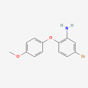 molecular formula C13H12BrNO2 B1328455 5-Bromo-2-(4-methoxyphenoxy)aniline CAS No. 946700-30-7