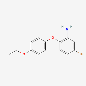 molecular formula C14H14BrNO2 B1328456 5-Bromo-2-(4-ethoxyphenoxy)aniline CAS No. 946786-83-0