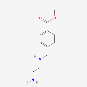 molecular formula C11H16N2O2 B13284565 Methyl 4-{[(2-aminoethyl)amino]methyl}benzoate 