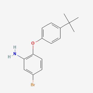 molecular formula C16H18BrNO B1328458 5-Bromo-2-[4-(tert-butyl)phenoxy]aniline CAS No. 946700-34-1