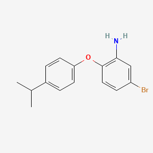 molecular formula C15H16BrNO B1328460 5-Bromo-2-(4-isopropylphenoxy)aniline CAS No. 946743-67-5