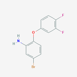 molecular formula C12H8BrF2NO B1328465 5-Bromo-2-(3,4-difluorophenoxy)aniline CAS No. 946743-79-9