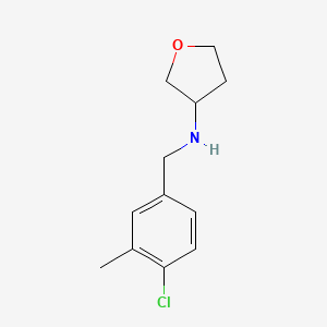 N-[(4-Chloro-3-methylphenyl)methyl]oxolan-3-amine