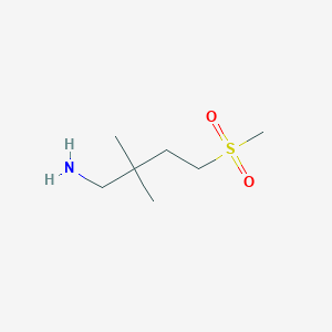 4-Methanesulfonyl-2,2-dimethylbutan-1-amine