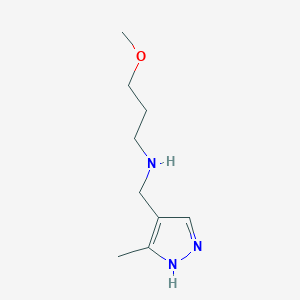 (3-Methoxypropyl)[(3-methyl-1H-pyrazol-4-yl)methyl]amine