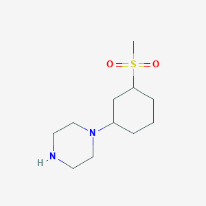 1-(3-Methanesulfonylcyclohexyl)piperazine