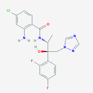 molecular formula C19H18ClF2N5O2 B132849 2-氨基-4-氯-N-[(1R,2R)-2-(2,4-二氟苯基)-2-羟基-1-甲基-3-(1H-1,2,4-三唑-1-基)丙基]苯甲酰胺 CAS No. 206350-07-4