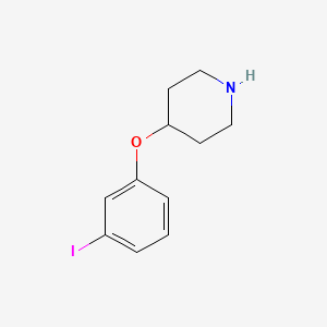 molecular formula C11H14INO B1328493 3-碘苯基 4-哌啶基醚 CAS No. 946726-33-6