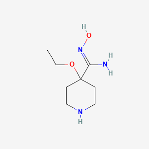 4-Ethoxy-N'-hydroxypiperidine-4-carboximidamide