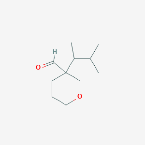 3-(3-Methylbutan-2-yl)oxane-3-carbaldehyde