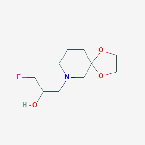 1-{1,4-Dioxa-7-azaspiro[4.5]decan-7-yl}-3-fluoropropan-2-ol