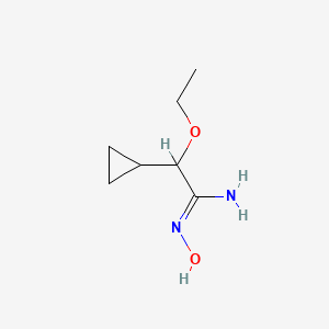 2-Cyclopropyl-2-ethoxy-N'-hydroxyethanimidamide