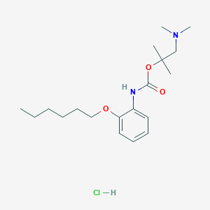 B132850 Carbamic acid, (2-(hexyloxy)phenyl)-, 2-(dimethylamino)-1,1-dimethylethyl ester, monohydrochloride CAS No. 142682-44-8