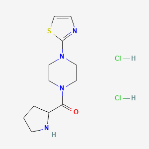 1-(Pyrrolidine-2-carbonyl)-4-(1,3-thiazol-2-yl)piperazine dihydrochloride