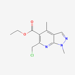 ethyl 6-(chloromethyl)-1,4-dimethyl-1H-pyrazolo[3,4-b]pyridine-5-carboxylate