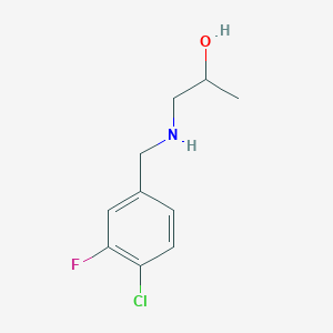 1-{[(4-Chloro-3-fluorophenyl)methyl]amino}propan-2-ol