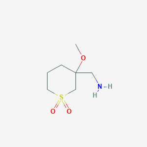 3-(Aminomethyl)-3-methoxy-1lambda6-thiane-1,1-dione