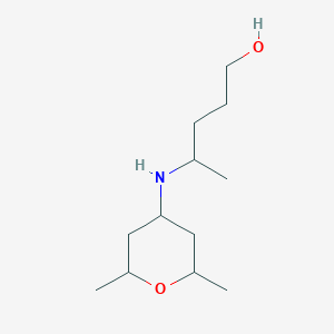 4-[(2,6-Dimethyloxan-4-yl)amino]pentan-1-ol