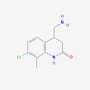 4-(Aminomethyl)-7-chloro-8-methyl-1,2,3,4-tetrahydroquinolin-2-one