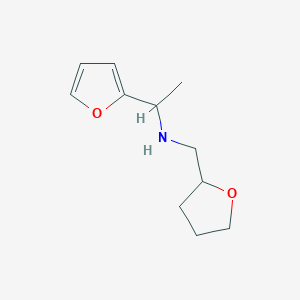 [1-(Furan-2-yl)ethyl](oxolan-2-ylmethyl)amine