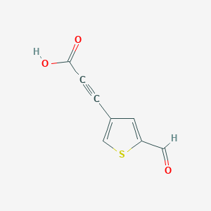 3-(5-Formylthiophen-3-YL)prop-2-ynoic acid