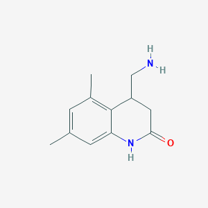 4-(Aminomethyl)-5,7-dimethyl-1,2,3,4-tetrahydroquinolin-2-one