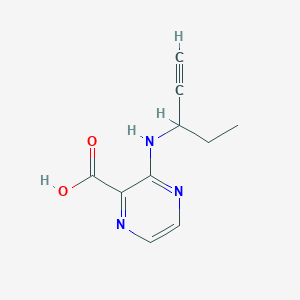 3-[(Pent-1-yn-3-yl)amino]pyrazine-2-carboxylic acid