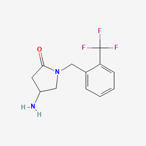 4-Amino-1-{[2-(trifluoromethyl)phenyl]methyl}pyrrolidin-2-one