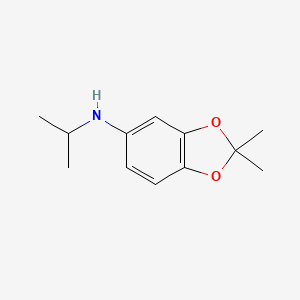 molecular formula C12H17NO2 B13285433 n-Isopropyl-2,2-dimethylbenzo[d][1,3]dioxol-5-amine 