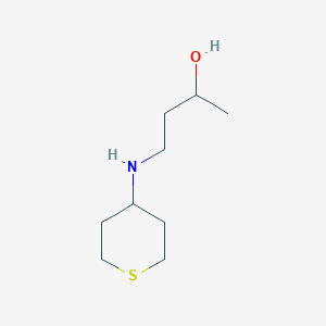 molecular formula C9H19NOS B13285465 4-[(Thian-4-yl)amino]butan-2-ol 