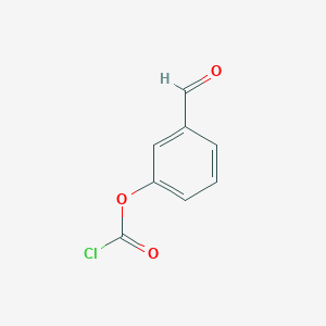 molecular formula C8H5ClO3 B13285471 3-Formylphenyl chloroformate 