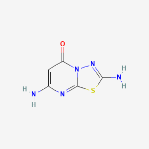 molecular formula C5H5N5OS B13285478 2,7-Diamino-5H-[1,3,4]thiadiazolo[3,2-A]pyrimidin-5-one 