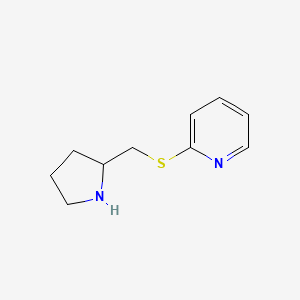 molecular formula C10H14N2S B13285489 2-(Pyrrolidin-2-ylmethylsulfanyl)-pyridine 