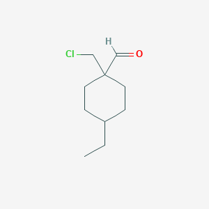 1-(Chloromethyl)-4-ethylcyclohexane-1-carbaldehyde