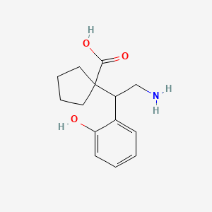 1-[2-Amino-1-(2-hydroxyphenyl)ethyl]cyclopentane-1-carboxylic acid