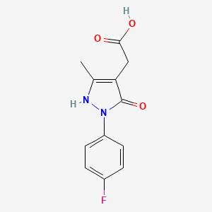 B1328562 [1-(4-fluorophenyl)-5-hydroxy-3-methyl-1H-pyrazol-4-yl]acetic acid CAS No. 1306739-27-4