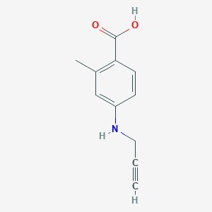 molecular formula C11H11NO2 B13285656 2-Methyl-4-[(prop-2-yn-1-yl)amino]benzoic acid 