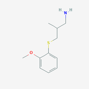 1-[(3-Amino-2-methylpropyl)sulfanyl]-2-methoxybenzene