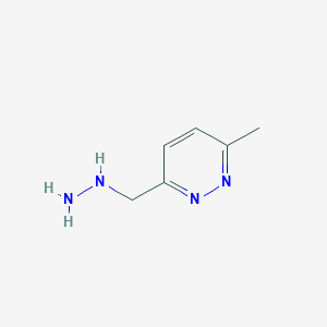 molecular formula C6H10N4 B13285688 3-(Hydrazinylmethyl)-6-methylpyridazine 