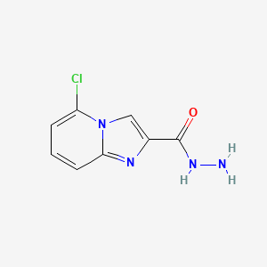 molecular formula C8H7ClN4O B1328569 5-氯咪唑并[1,2-a]吡啶-2-甲酰肼 CAS No. 1000017-96-8