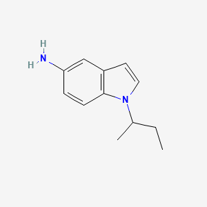 molecular formula C12H16N2 B13285713 1-(Butan-2-yl)-1H-indol-5-amine 