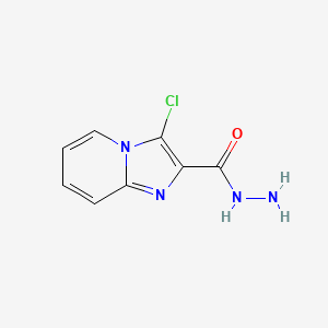 molecular formula C8H7ClN4O B1328573 3-氯咪唑并[1,2-a]吡啶-2-碳酰肼 CAS No. 1000017-99-1