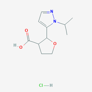 2-[1-(Propan-2-yl)-1H-pyrazol-5-yl]oxolane-3-carboxylic acid hydrochloride