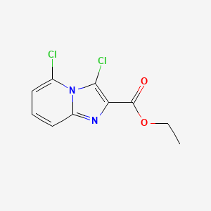 molecular formula C10H8Cl2N2O2 B1328574 3,5-二氯咪唑并[1,2-a]吡啶-2-甲酸乙酯 CAS No. 1000018-01-8