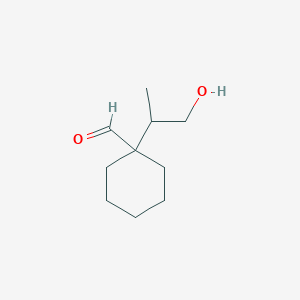 1-(1-Hydroxypropan-2-yl)cyclohexane-1-carbaldehyde