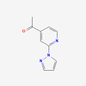 1-[2-(1H-Pyrazol-1-YL)pyridin-4-YL]ethan-1-one